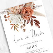 Invitation Terracotta Florals Love in Bloom Fête des mariées