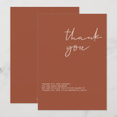 Invitation Terracotta Genre Neutre Baby shower Merci (Devant / Derrière)