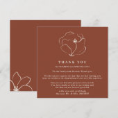 Invitation Terracotta Indépendant Rustique Simple merci (Devant / Derrière)