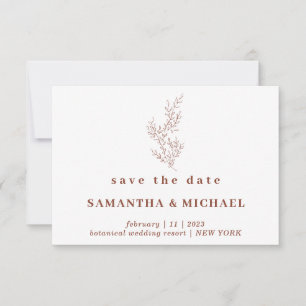 Invitation Terracotta Indie Autumn Floral Enregistrer la date