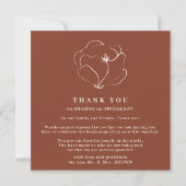 Invitation Terracotta Indie Rustic Simple merci (Devant)