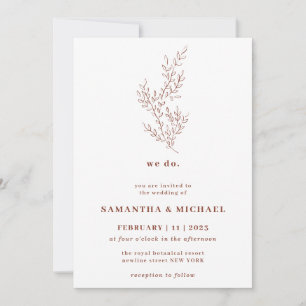 Invitation Terracotta Ivy Floral Mariage Botanique nous faiso