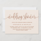 Invitation Terracotta Joli Wedding shower Calligraphie (Devant)