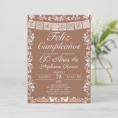 Invitation Terracotta Joyeux Anniversaire 60 ans (Debout devant)