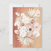 Invitation Terracotta & Khaki Palm Feuilles Mariage tropical (Dos)