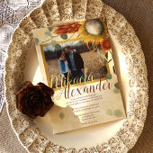 Invitation Terracotta King Proteas Eucalyptus Green Fall