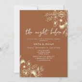 Invitation Terracotta La Nuit Avant Le Dîner De Répétition (Devant)