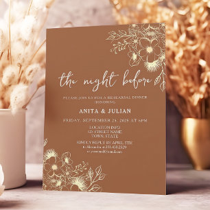 Invitation Terracotta La Nuit Avant Le Dîner De Répétition