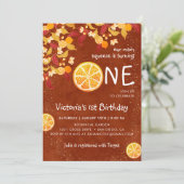 Invitation Terracotta Lemon Main Squeeze Photo Premier annive (Debout devant)