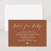 Invitation Terracotta Livres pour Bébé Insert | Mixte (Devant / Derrière)
