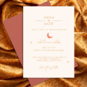 Invitation Terracotta Lune & Étoiles Mariage céleste Inviter