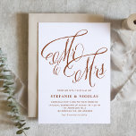 Invitation Terracotta M. et Mme Rustic Calligraphy Mariage<br><div class="desc">Famille d'Invitations et amis à votre mariage avec cette invitation personnalisable, avec l'expression "Mr & Mrs" en écriture rustique. Il conviendra parfaitement aux couples qui planifient une fête rustique, vintage ou d'inspiration campagnarde. Cette invitation peut être entièrement personnalisée pour inclure vos noms, la date du mariage, les détails du lieu...</div>