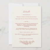 Invitation Terracotta Magnolia Élégant Mariage tout-en-un (Dos)