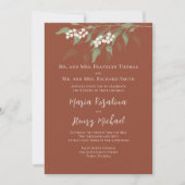 Invitation Terracotta Mariage Simple Floral (Devant)