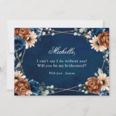 Invitation Terracotta Marine Bleue Serez-vous ma servante d'a (Dos)