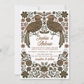 Invitation Terracotta Mexican Birds Otomi Floral Wedding (Devant)