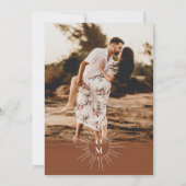 Invitation Terracotta Mid Century les années 70 Monogramme Ph (Dos)