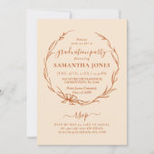 Invitation Terracotta Minimal Foliage Photo Graduation Party (Devant)