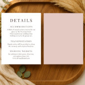 Invitation Terracotta Minimalist Elegant Wedding Details