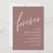 Invitation Terracotta Minimaliste Mariage Amour Éternel (Devant)