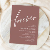 Invitation Terracotta Minimaliste Mariage Amour Éternel
