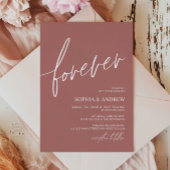 Invitation Terracotta Minimaliste Mariage Amour Éternel