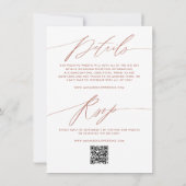 Invitation Terracotta Minimaliste Mariage Double Face (Dos)