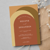 Invitation Terracotta minimaliste moderne mariage élégant