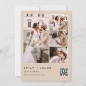 Invitation Terracotta Minimaliste Photo Code QR Mariage (Devant)