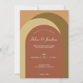 Invitation Terracotta Modern QR Code Mariage photo (Devant)