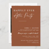 Invitation Terracotta moderne Boho Heureusement Jamais Après  (Devant / Derrière)