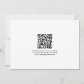 Invitation Terracotta Moderne Enregistrer La Date Photo Code  (Dos)