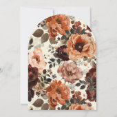 Invitation Terracotta Moderne Fête des mariées d'arc Floral (Dos)