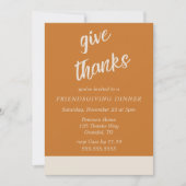 Invitation Terracotta Moderne Friendsgiving Aquarelle (Devant)