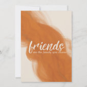 Invitation Terracotta Moderne Friendsgiving Aquarelle (Dos)