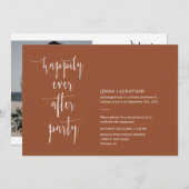 Invitation Terracotta Moderne Heureusement Jamais Après QR Co (Devant / Derrière)