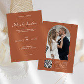 Invitation Terracotta Moderne minimaliste Mariage élégant