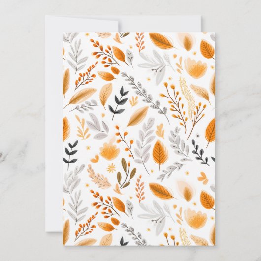 Invitation Terracotta moderne Script Mariage de automne éléga (Dos)