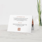 Invitation Terracotta Mountain Forest Photo QR Code Wedding (Dos)