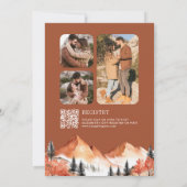 Invitation Terracotta Mountain Photo QR Code Fête des mariées (Dos)