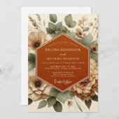 Invitation Terracotta Muted Boho Wedding (Devant / Derrière)