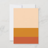 Invitation Terracotta Orange Moderne Rétro 3,5x5 (Dos)