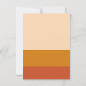 Invitation Terracotta Orange Moderne Rétro A6 (Dos)