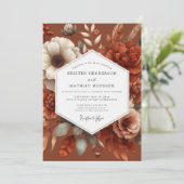 Invitation Terracotta Painterly Boho Wedding (Debout devant)