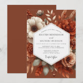Invitation Terracotta Painterly Boho Wedding (Devant / Derrière)