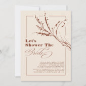 Invitation Terracotta Pampas Grass Boho Fête des mariées Phot (Devant)