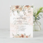 Invitation Terracotta Pampas Grass BOHO Mariage (Debout devant)