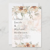 Invitation Terracotta Pampas Grass BOHO Mariage (Devant)