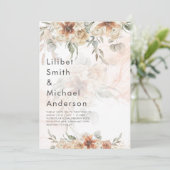 Invitation Terracotta Pampas Grass BOHO Mariage (Debout devant)