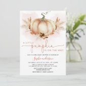 Invitation Terracotta Pampas Grass Petit Baby shower Citrouil (Debout devant)